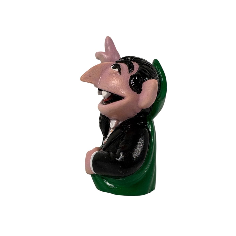 Sesame Street Count von Count Kids Small Black Excellent Finger Puppet Figure - Picture 2 of 7